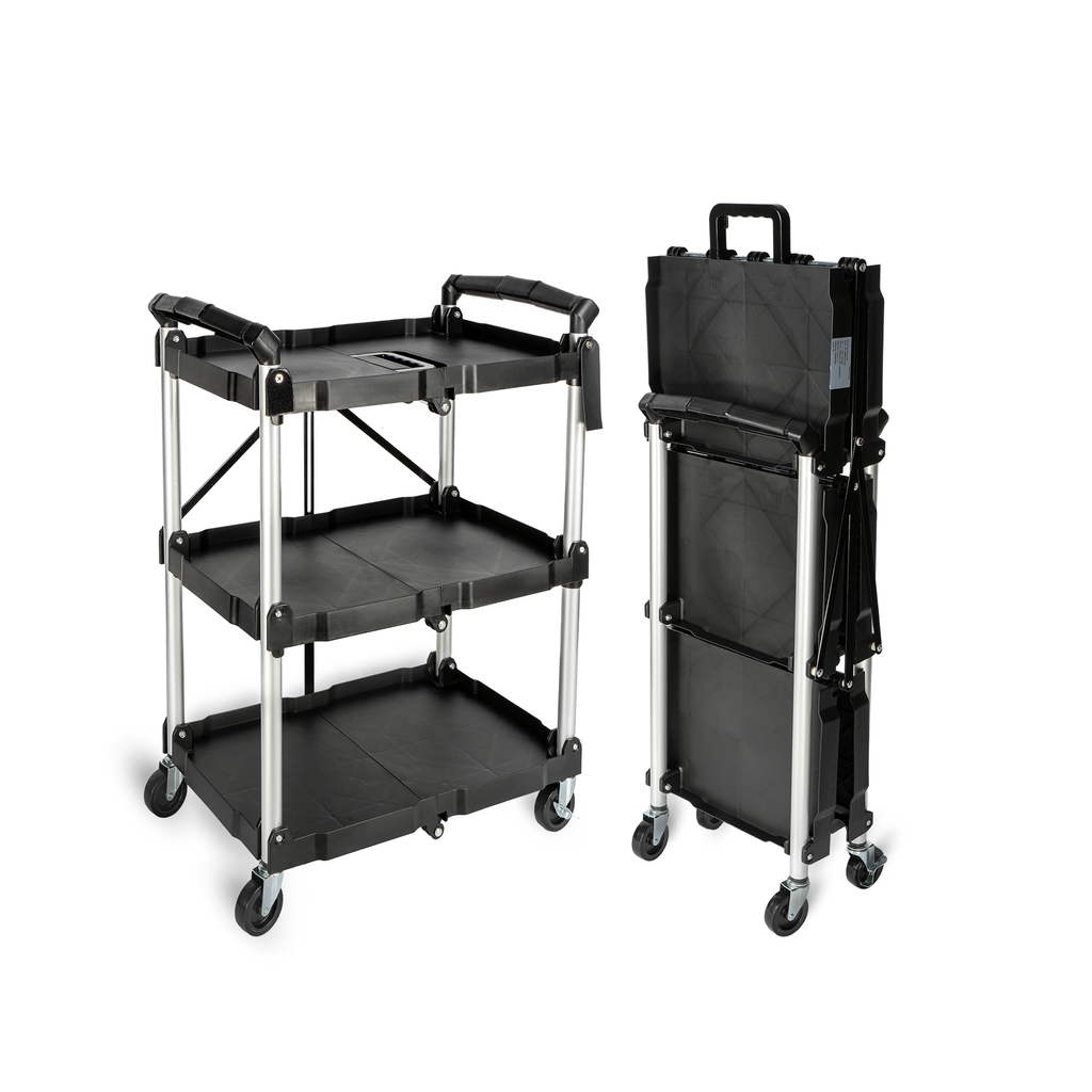 Sturdy 3 Shelf Heavy Duty Industrial Utility Carts Rolling Durable