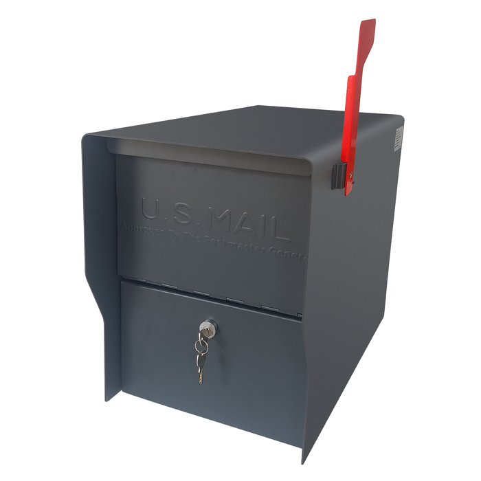 D27-G - Secure Curbside Locking Mailbox for Packages, Dark Gray