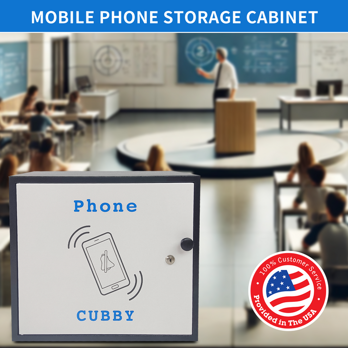 C2-H - Cell Phone Holder Classroom Cell Phone Lock Box 36 Slots Metal Cell Phone Storage Cabinet Pocket Chart for Classroom with Lock for School Office