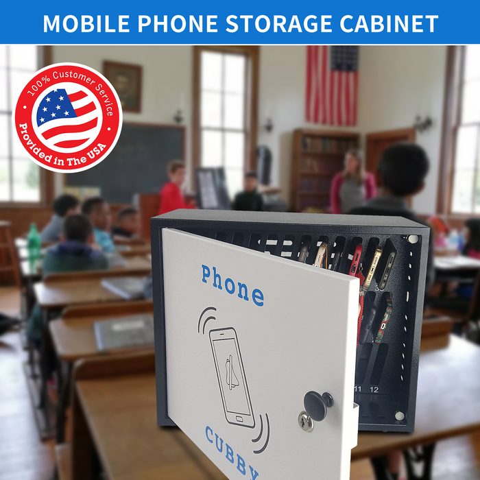 C2-H - Cell Phone Holder Classroom Cell Phone Lock Box 36 Slots Metal Cell Phone Storage Cabinet Pocket Chart for Classroom with Lock for School Office