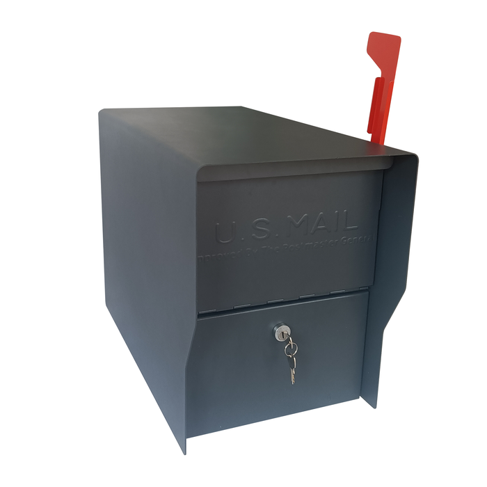 D27-G - Secure Curbside Locking Mailbox for Packages, Dark Gray